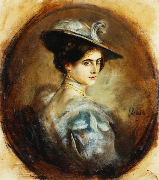 Porträt einer Dame. from Franz von Lenbach
