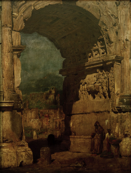 F.v.Lenbach, Der Titusbogen in Rom from Franz von Lenbach