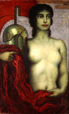 Athena, c.1923 (oil on canvas) from Franz von Stuck