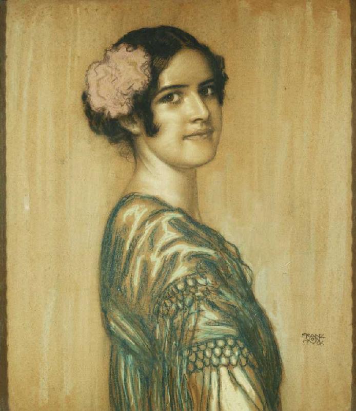Mary, die Tochter des Malers als Spanierin. from Franz von Stuck