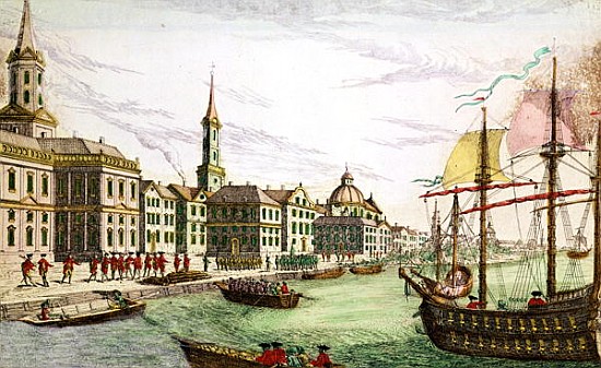 Disembarking of the English Troops at New York, 29th June 1776 from Franz Xavier Habermann