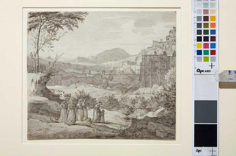 Ansicht von Subiaco mit Landleuten from Franz Theobald Horny