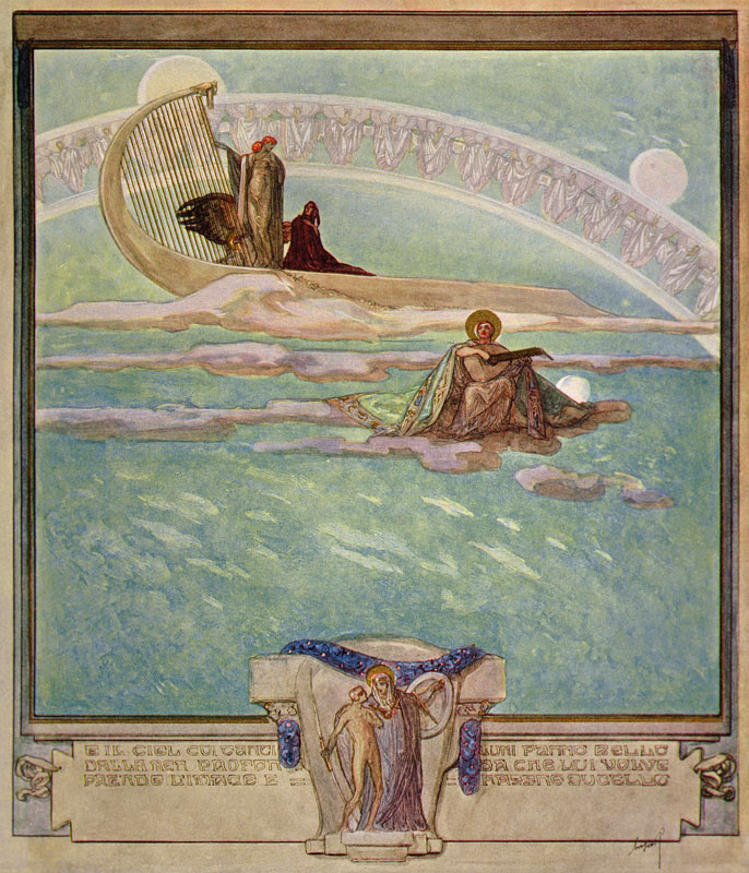 Illustration from Dante''s ''Divine Comedy'', Paradise, Canto II from Franz von (Choisy Le Conin) Bayros