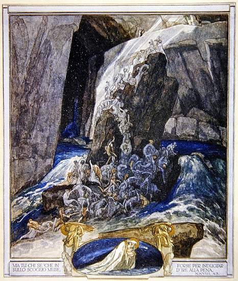Illustration from Dante''s ''Divine Comedy'', Inferno, Canto XXIII from Franz von (Choisy Le Conin) Bayros