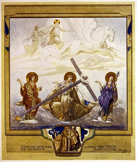 Illustration from Dante''s ''Divine Comedy'', Purgatory, Canto XVI: 95 from Franz von (Choisy Le Conin) Bayros