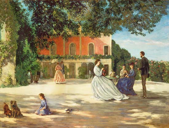 Family Reunion on the Terrace at Meric from Frédéric Bazille