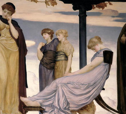 'Music', c.1883-85 (oil on canvas) (detail of 250639) from Frederic Leighton