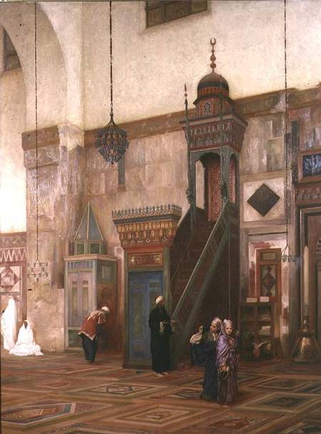 Detail of the interior of the Grand Mosque, Damascus from Frederic Leighton