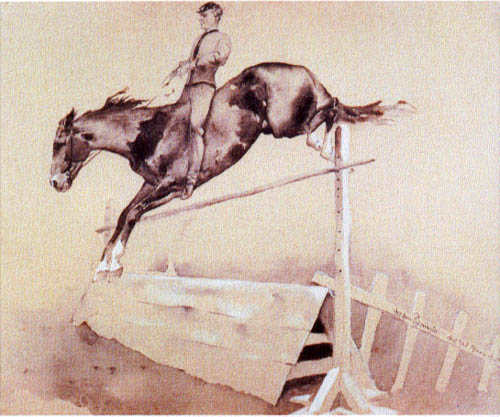 Sprung (Soldat mit Pferd) from Frederic Remington