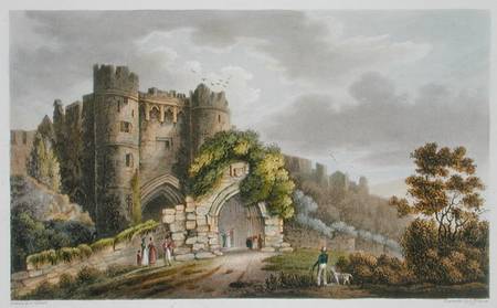 Carisbrook Castle, from 'The Isle of Wight Illustrated, in a Series of Coloured Views', engraved by from Frederick Calvert
