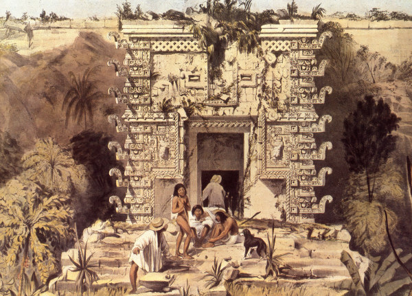 Uxmal, Pyramide des Zwerges from Frederick Catherwood
