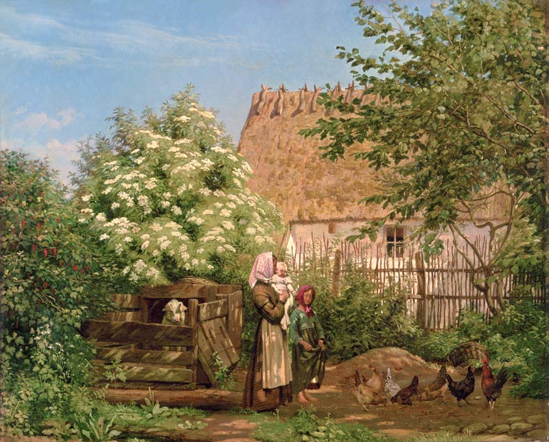 Feeding the Chickens from Frederick Christian Lund