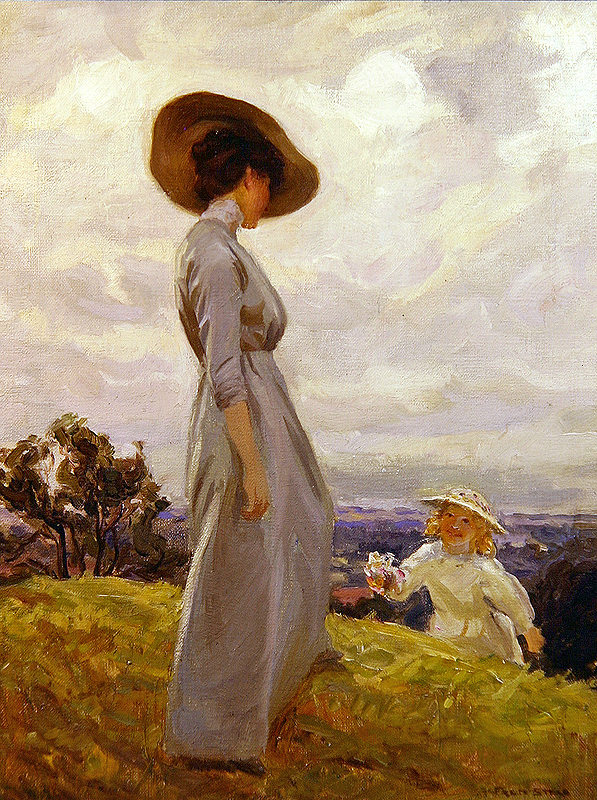 Climbing up the Hillside (oil on canvas)  from Frederick Stead
