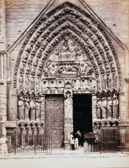 North Portal of the the West Facade of the Cathedral of Notre Dame, Paris from French  Photographer