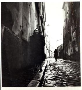 Portrait of Edith Piaf (1915-63) in Paris (b/w photo)