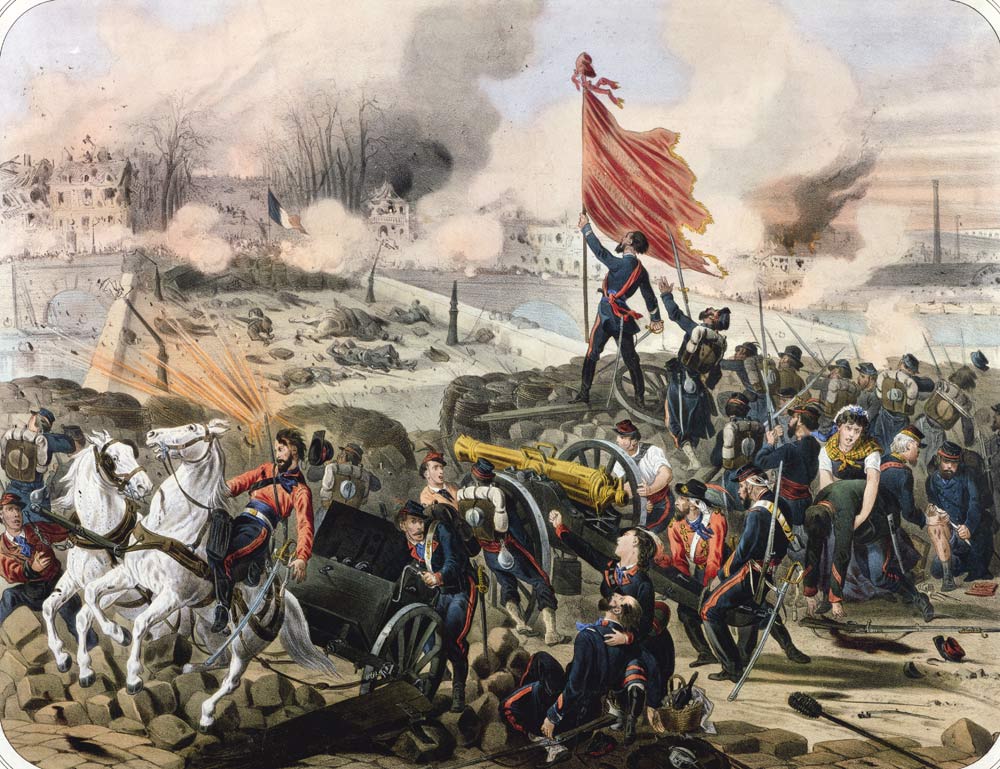 Attack at Pont de Neuilly and Courbevoie, 2nd April 1871 from French School