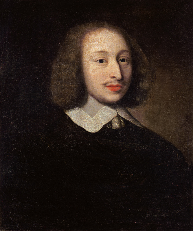 Portrait of Blaise Pascal (1623-62) from French School