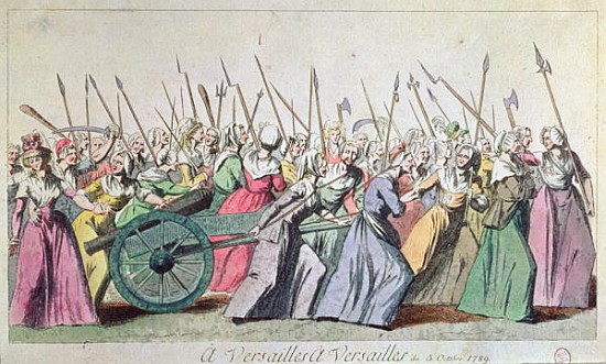 A Versailles, A Versailles'' March of the Women on Versailles, Paris, 5th October 1789 (see 127501 & from French School