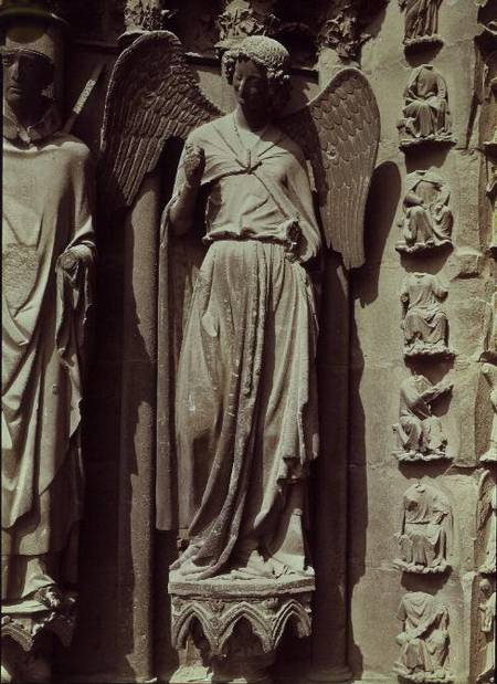 The Angel with a Smile, jamb figure from the west portal from French School