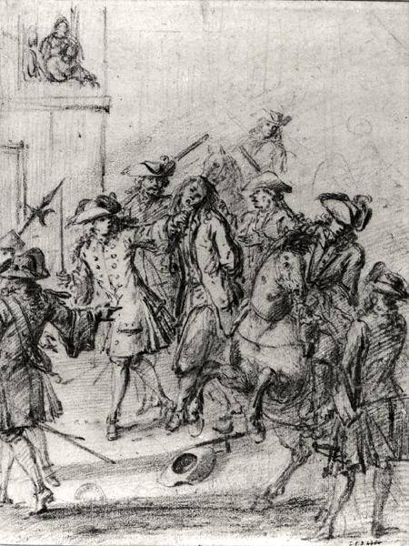 The Arrest of Louis Dominique Cartouche (1693-1721) from French School