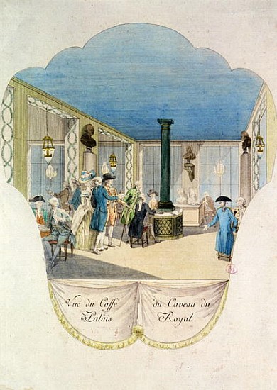 Cafe in the cellar of the Palais-Royal from French School