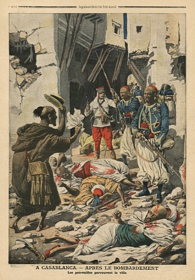 Casablanca after the bombing, illustration from ''Le Petit Journal'', supplement illustre, 25th Augu from French School