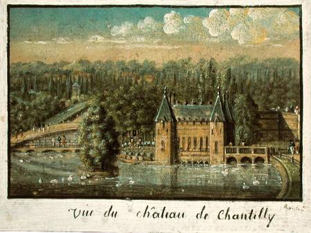 The Chateau de Chantilly from French School