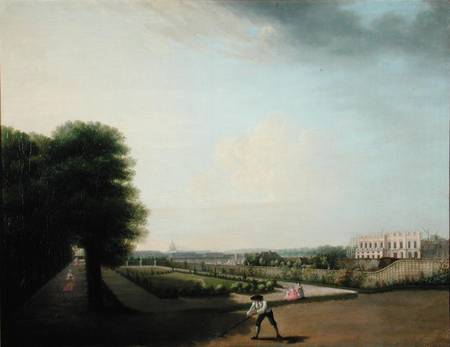 The Construction of the Place Louis XV from the Garden of the Hotel de Resnel from French School