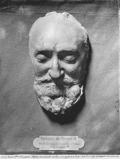 Death mask of Henry IV of France, 1793 (plaster) from French School