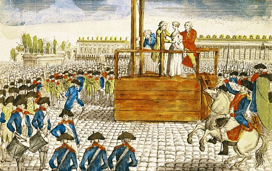 Execution of Marie-Antoinette (1755-93) in the Place de la Revolution, 16th October 1793 from French School
