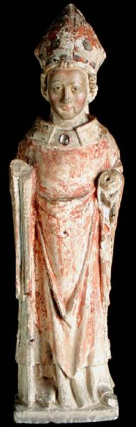 Figure of a Bishop Saint, Northern French from French School