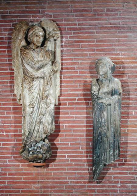 Figures of the Annunciation, from the exterior of Saint-Sernin, Toulouse from French School