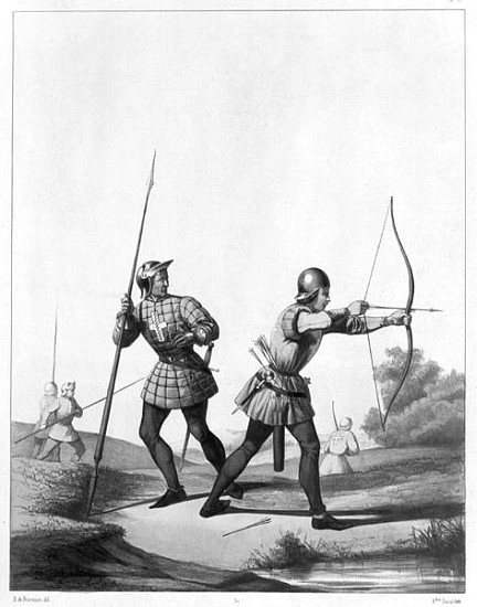 Free archers during the reign of Louis XI (1461-83) from French School
