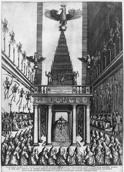 Funeral of Sigismund II Augustus, King of Poland and Grand Duke of Lithuania in Rome from French School