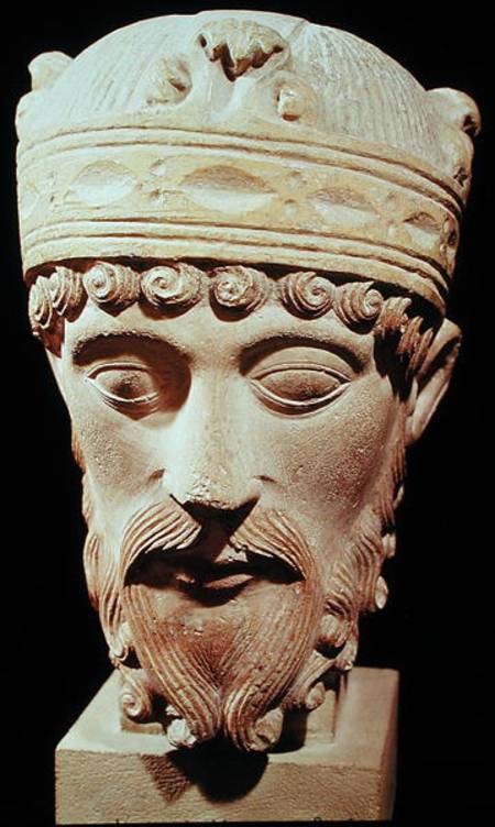 Head of Lothair I (c.795-855) from French School