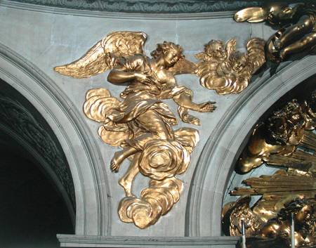 Louis XIV style angel, from the arch on the left of the High Altar in the Chapel from French School