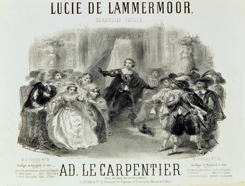 'Lucia de Lamermoor' the opera by Domenico G M Donizetti (1797-1848) from French School