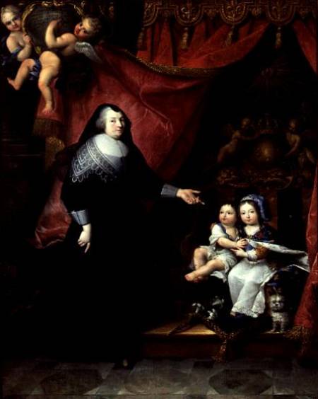 Madame de Lansac (1582-1657) and the Children of France from French School