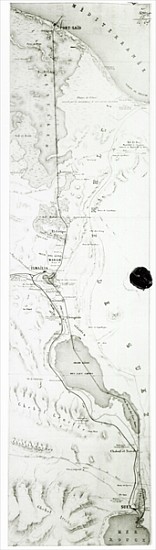 Map of the Suez Canal, c.1869 from French School