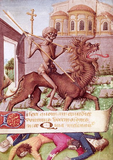Ms 89 fol.88 The Triumph of Death, from a Book of Hours from French School