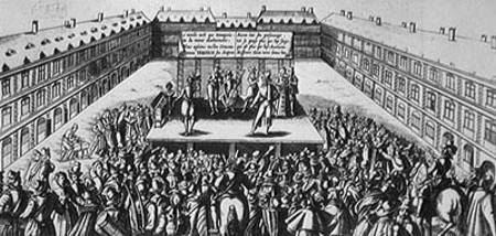Outdoor Theatrical Performance with Antoine Firard (1584-1633), known as Tabarin, on Stage from French School