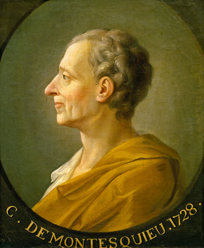 Portrait of Charles de Montesquieu (1689-1755), French philosopher and jurist from French School