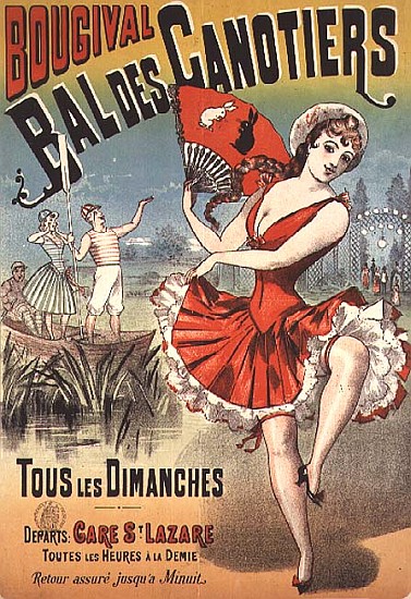 Poster for the ''Bal des Canotiers, Bougival'' from French School