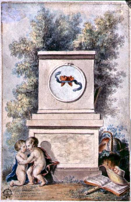 Putti at the Monument of Love from French School