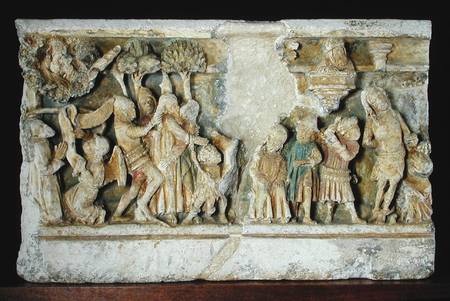 Relief depicting Scenes from the Passion of Christ: The Arrest and the Flagellation from French School