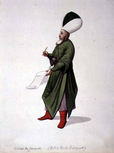 Scribe to the Janissary Commanders, Ottoman period from French School