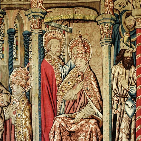 St. Peter Placing the Papal Tiara on the Head of St. Clement, from ''The Life of St. Peter'' (wool t from French School