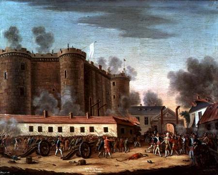 Storming of the Bastille on 14th July 1789 from French School