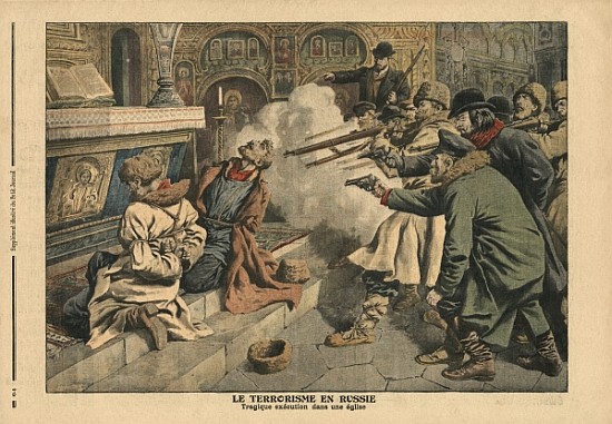 Terrorism in Russia, illustration from ''Le Petit Journal'', supplement illustre, 24th February 1907 from French School