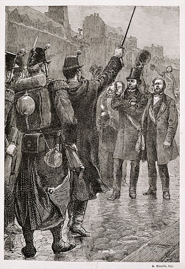 The Arrest of Victor Schoelcher (1804-93) at the Saint-Antoine Barricade, 4th December 1851 from French School